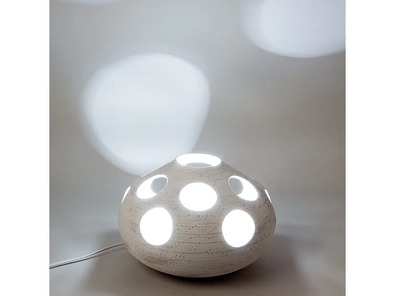 Lampe ronde 24 cm astre sable