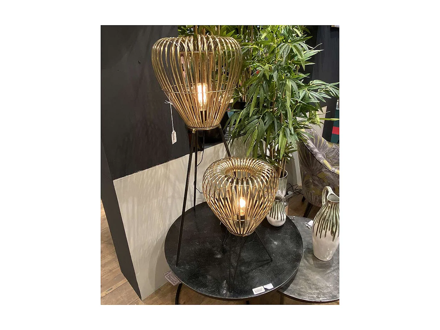 Lampe table Nouméa  H: 52 cm en métal - E27_40W