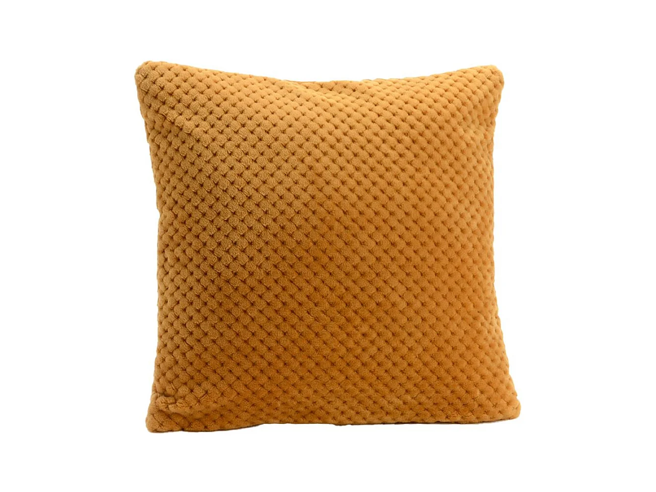 Coussin damier camel 40x40 cm