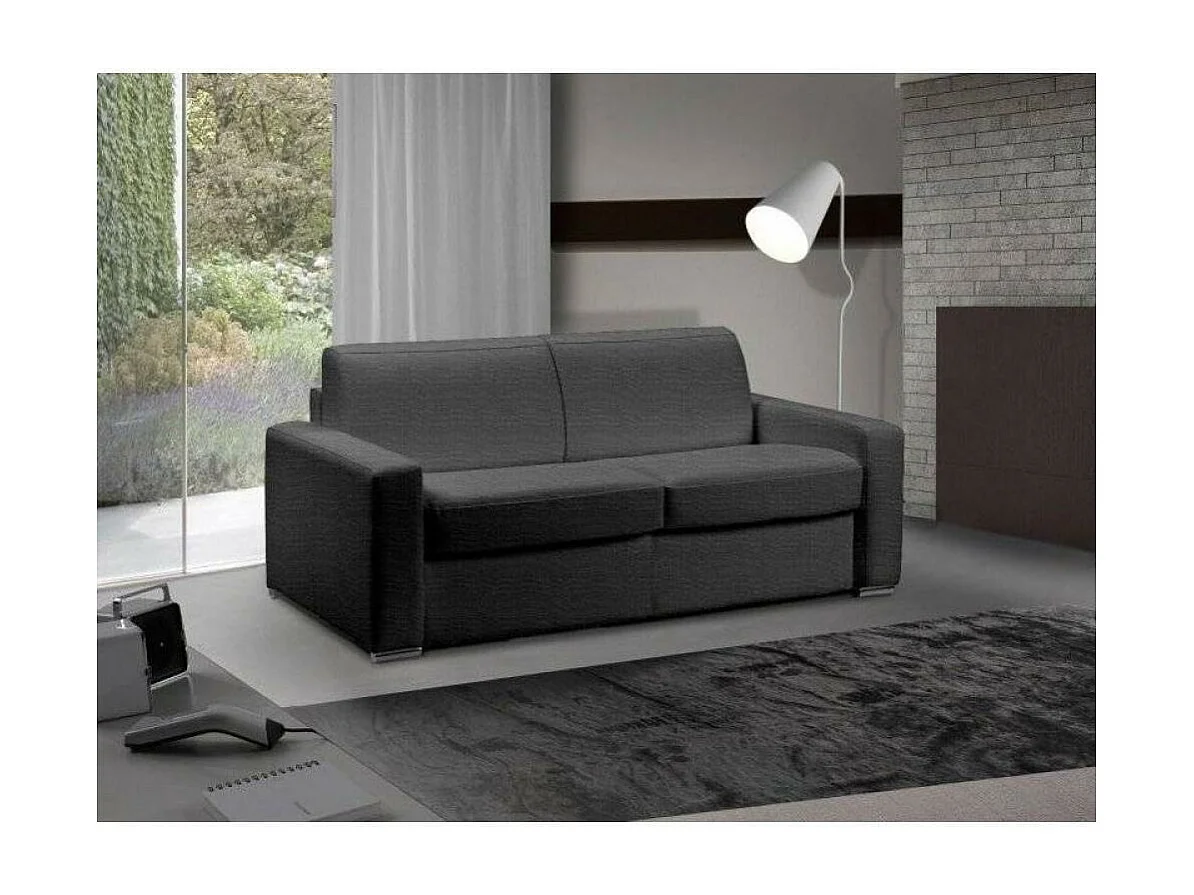 Canapé lit 3 places MASTER convertible EXPRESS 140 cm Tweed Cross gris graphite MATELAS 18 CM INCLUS