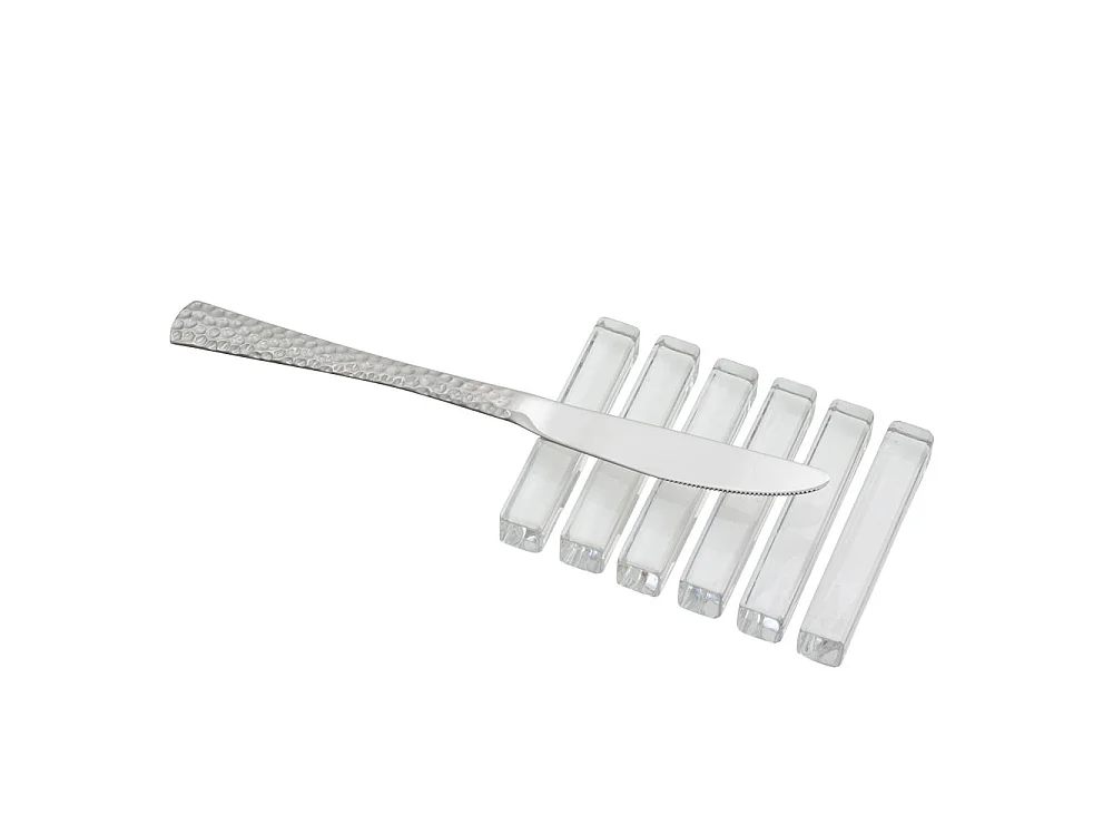 Coffret de 6 porte-couteaux réglette en cristal