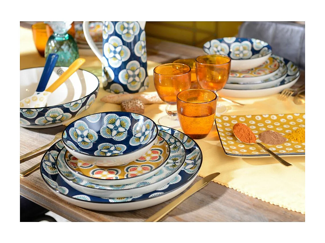 Plat rectangulaire imany 32 cm en grés