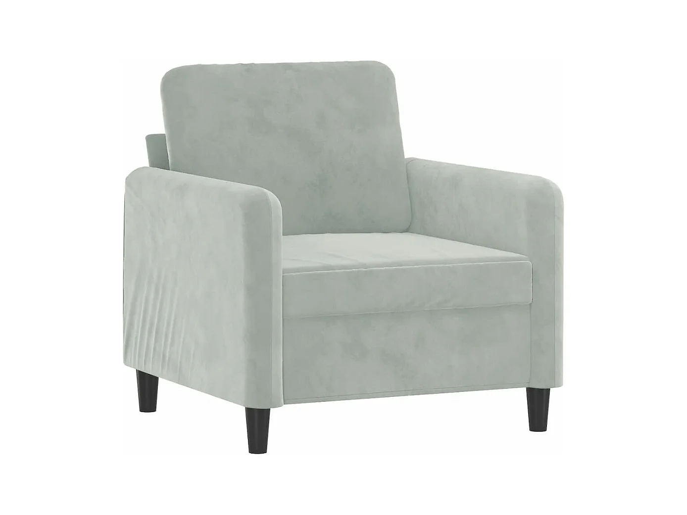 Poltrona 60 cm veludo cinzento-claro PT167984