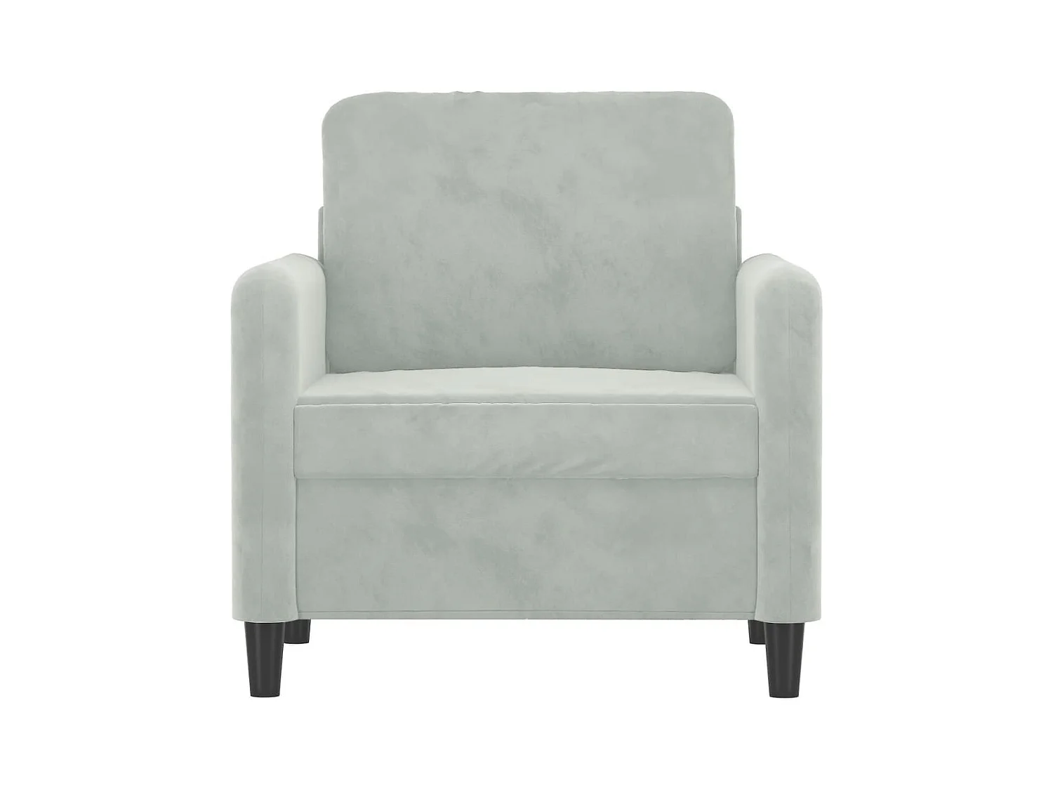 Poltrona 60 cm veludo cinzento-claro PT167984