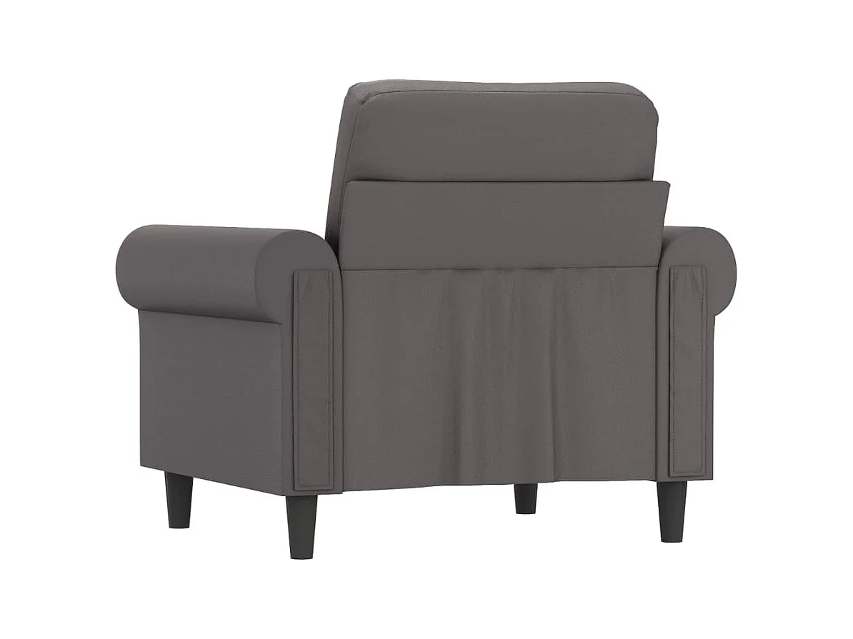Fauteuil Gris 60 cm Similicuir REO98594