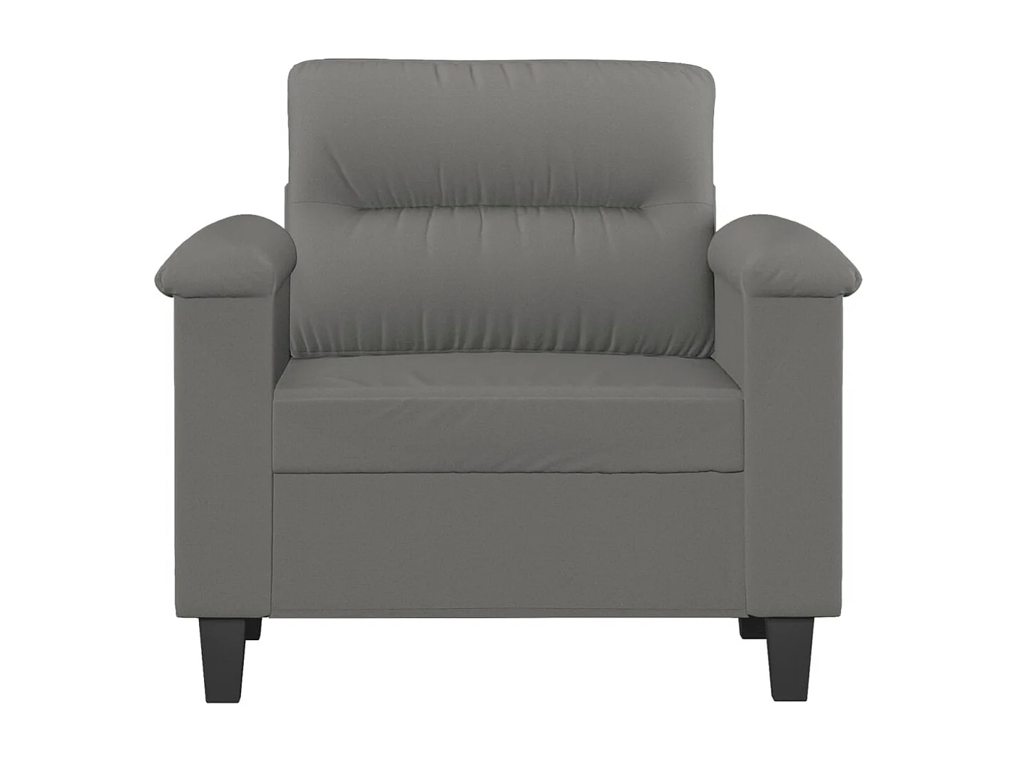 Fauteuil gris foncé 60 cm tissu microfibre REO87802