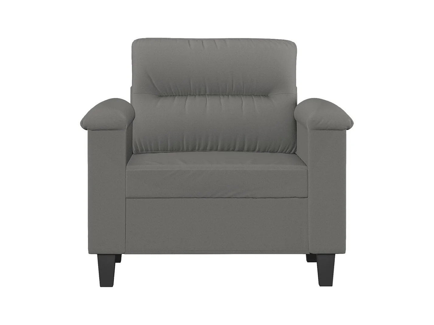 Fauteuil gris foncé 60 cm tissu microfibre REO87802