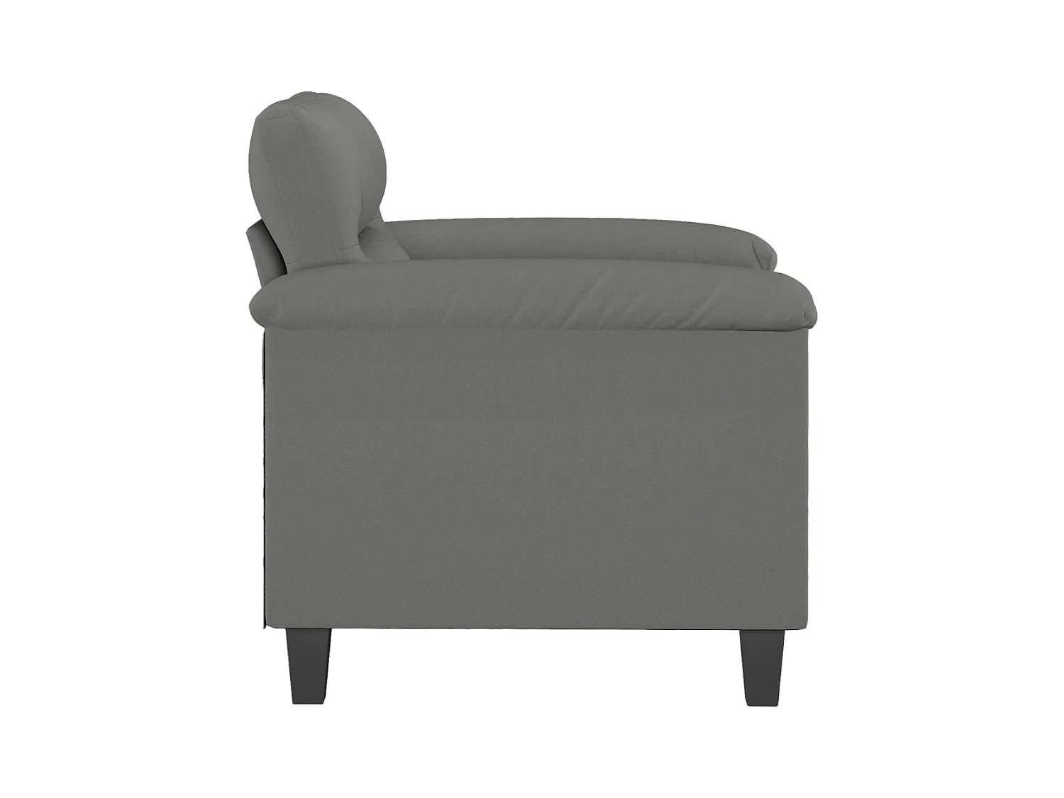Fauteuil gris foncé 60 cm tissu microfibre REO87802