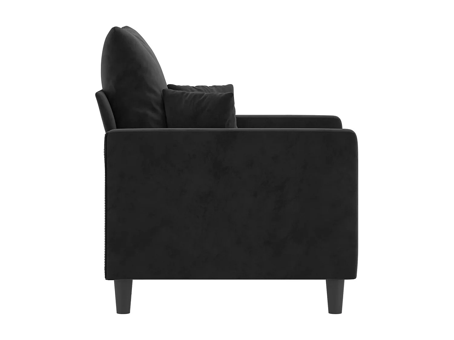 Fauteuil Noir 60 cm Velours REO10232