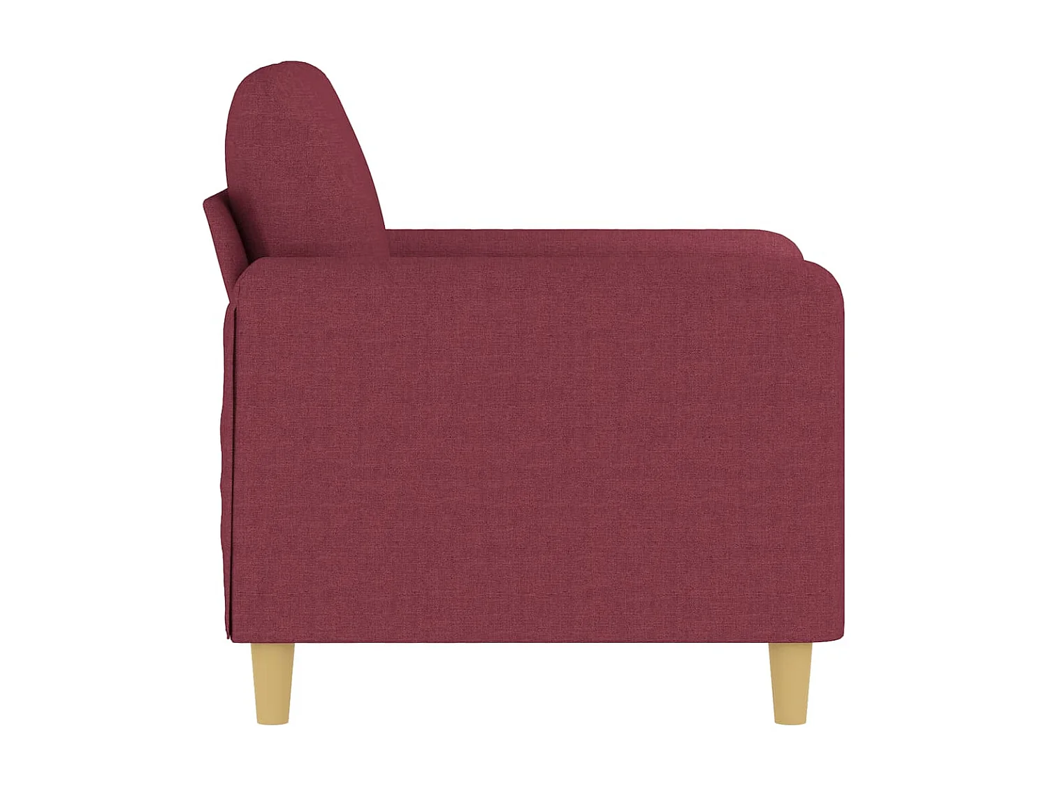 Fauteuil Rouge bordeaux 60 cm Tissu REO72742