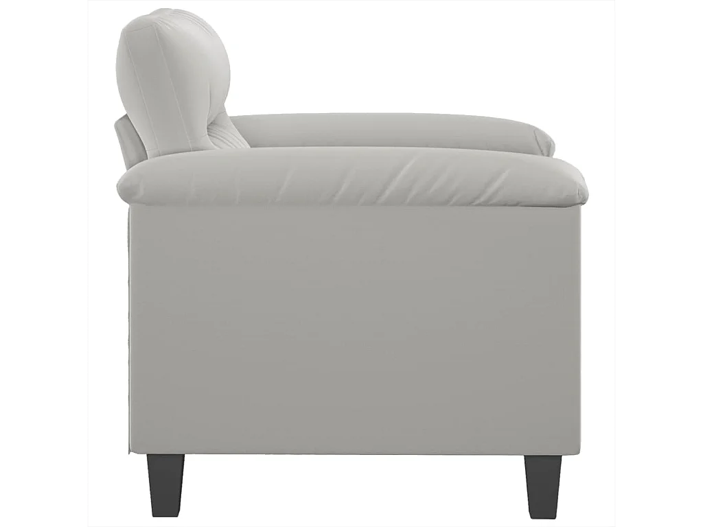 Fauteuil gris clair 60 cm tissu microfibre REO33597