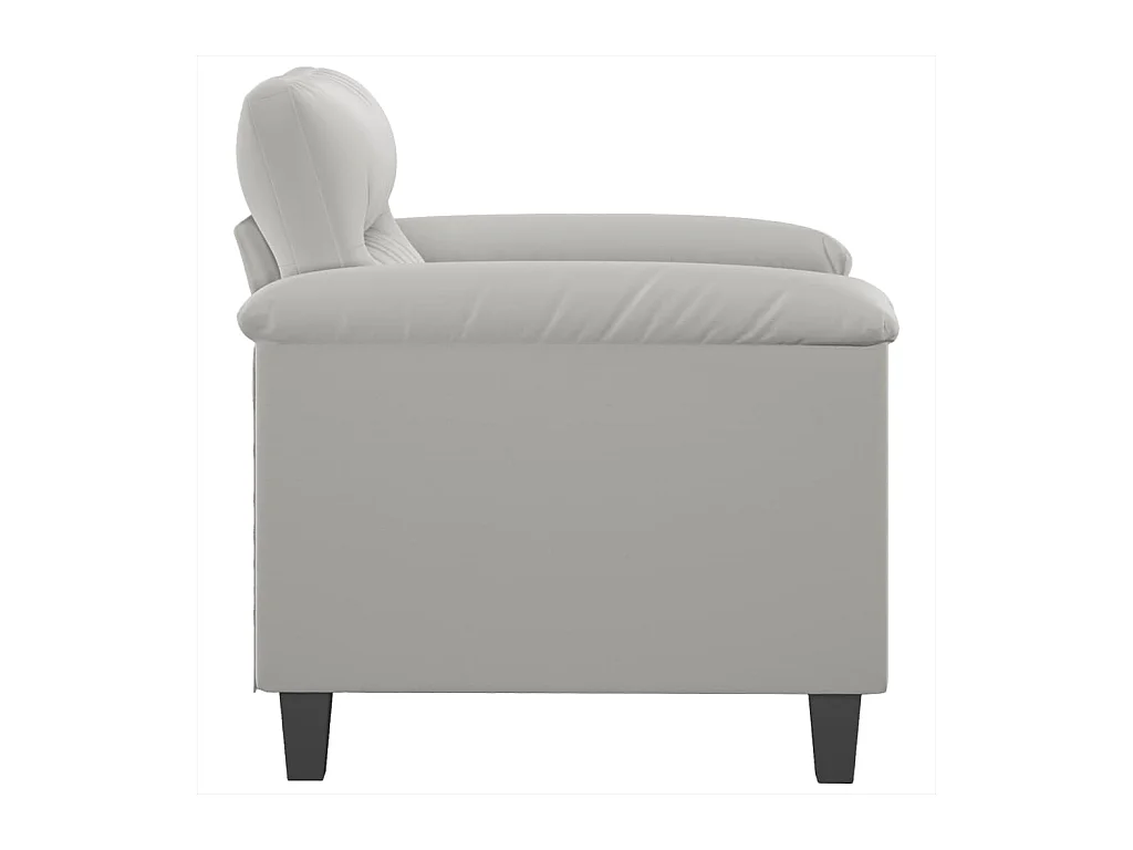 Fauteuil gris clair 60 cm tissu microfibre REO33597