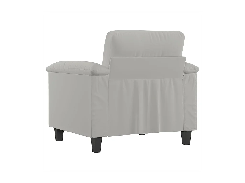 Fauteuil gris clair 60 cm tissu microfibre REO33597