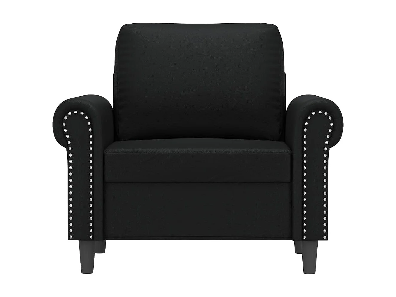Fauteuil 60 cm kunstleer zwart NL343694