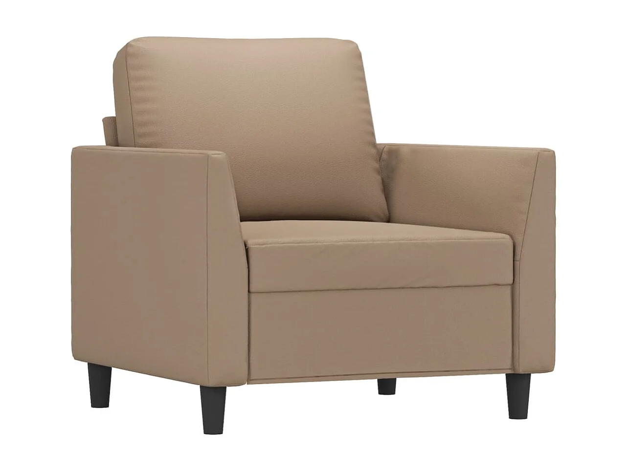 Fauteuil de salon Cappuccino 60 cm Similicuir FVBB76761