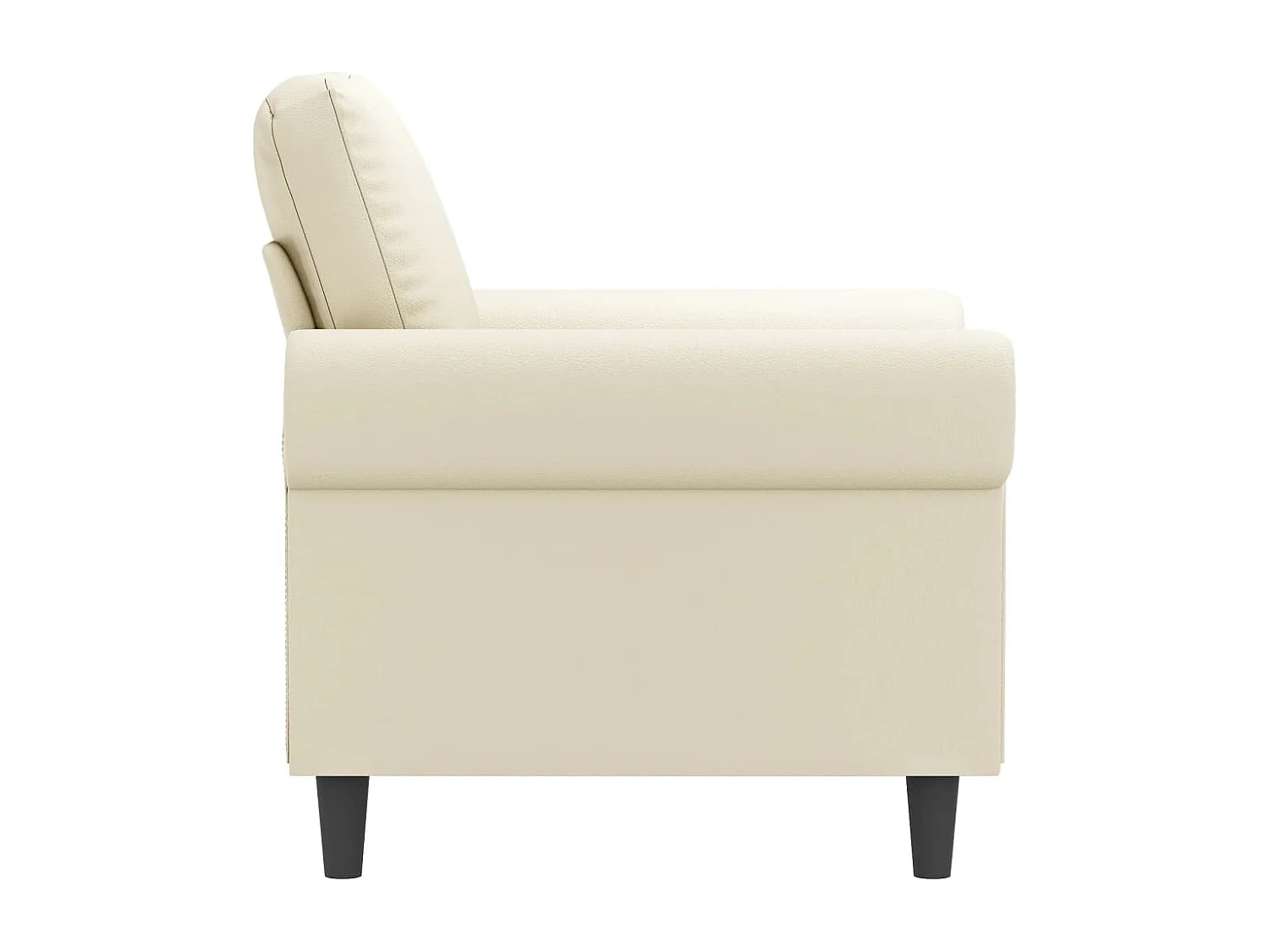 Poltrona 60 cm couro artificial creme PT486367