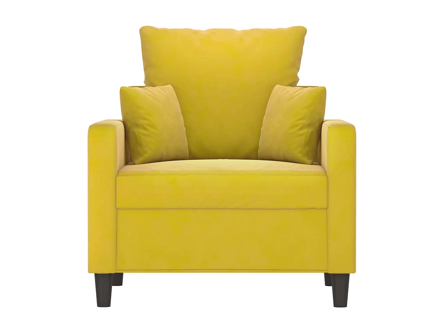 Fauteuil Jaune 60 cm Velours REO10236