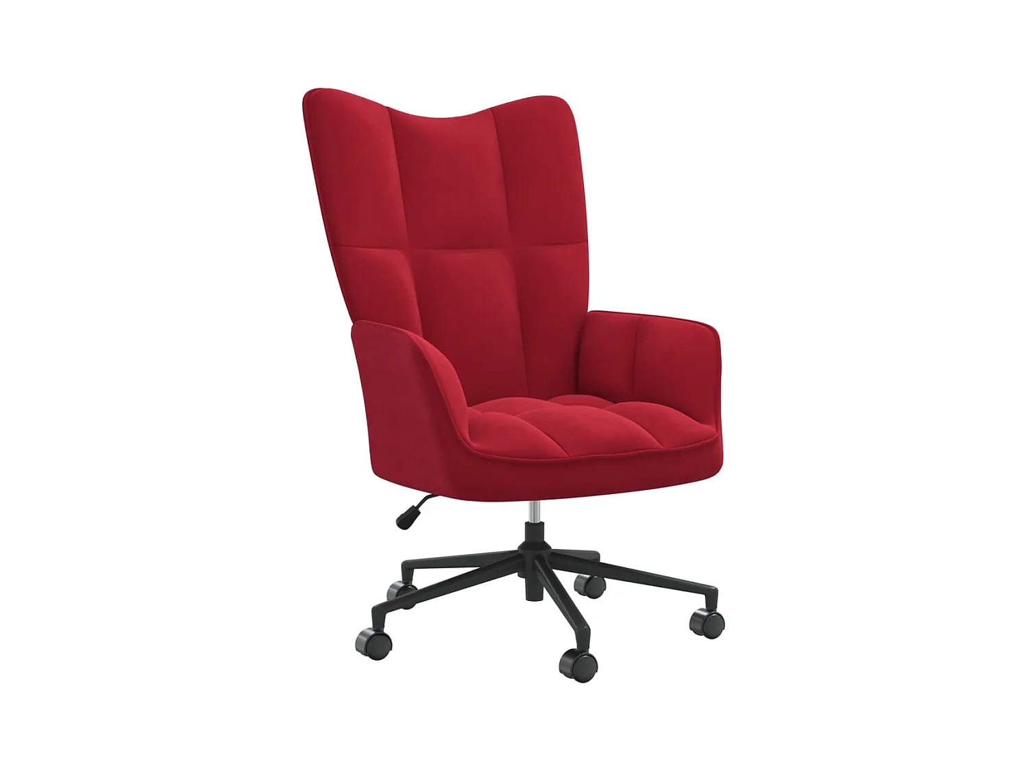 Fauteuil droit Rouge bordeaux Velours BE3746