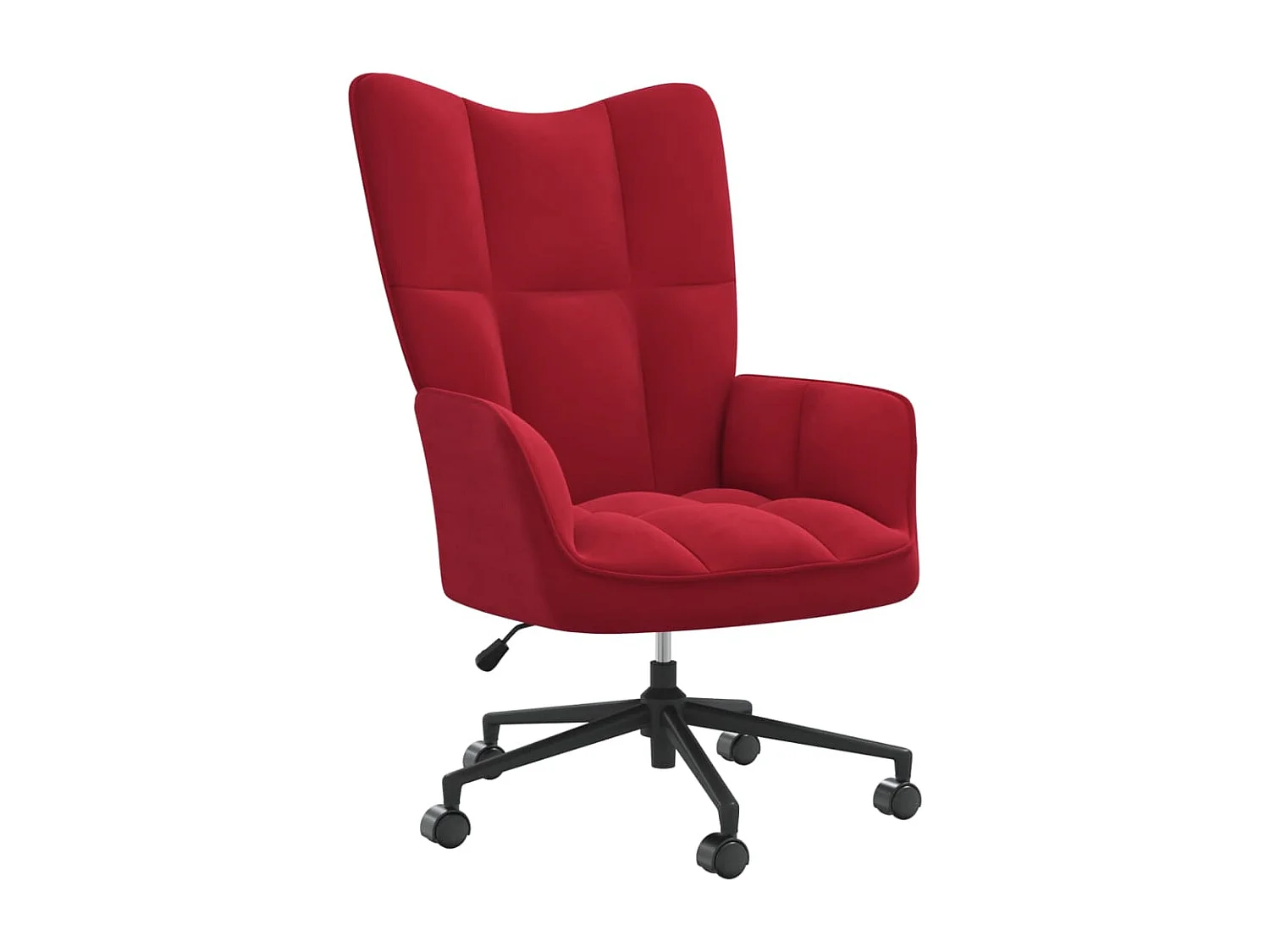 Sillón de relax de terciopelo rojo vino tinto ES258156