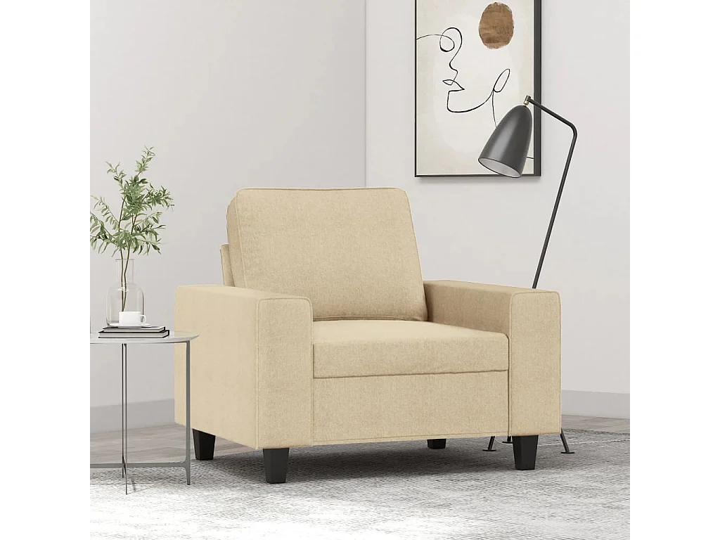 Fauteuil Crème 60 cm Tissu REO73924