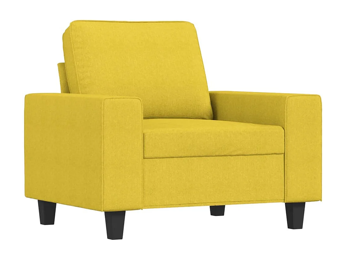 Sillón de tela amarillo claro 60 cm PWFG69287