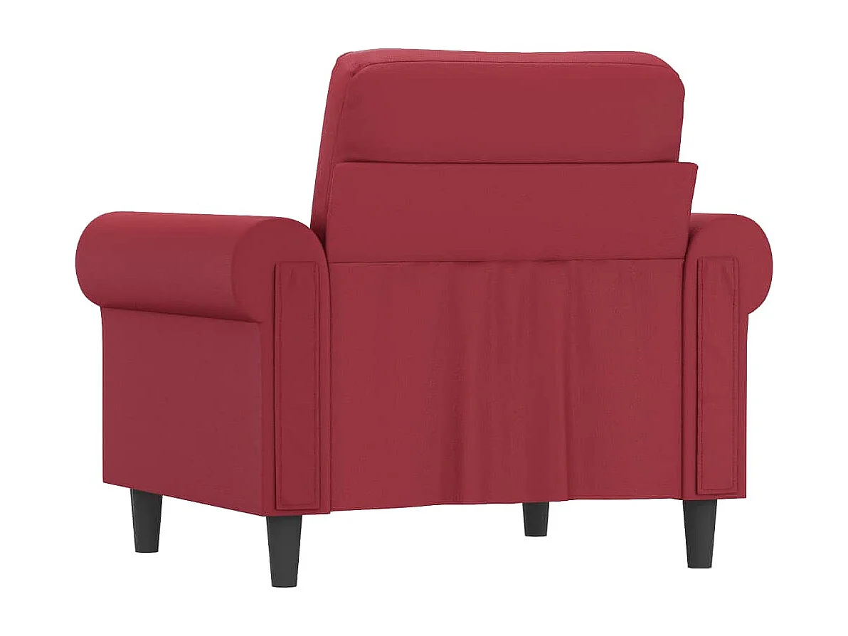 Poltrona 60 cm couro artificial vermelho tinto PT316080