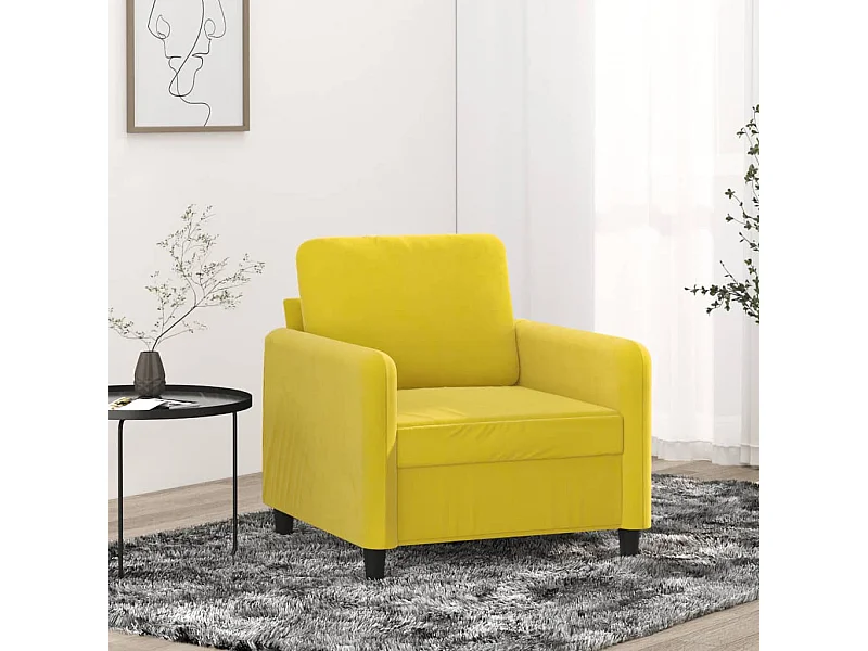 Poltrona 60 cm veludo amarelo PT800296