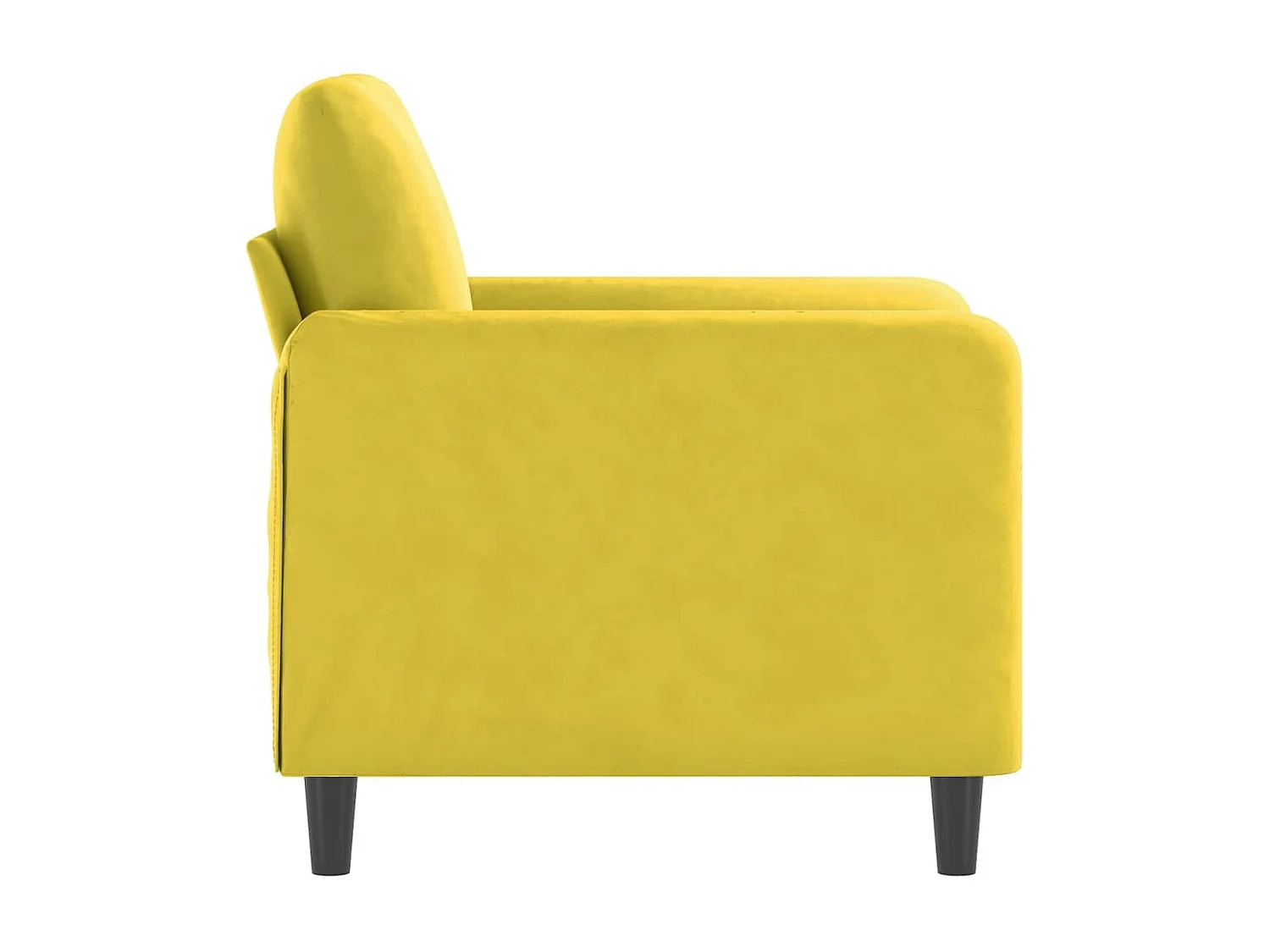 Sillón de terciopelo amarillo 60 cm PWFG19683