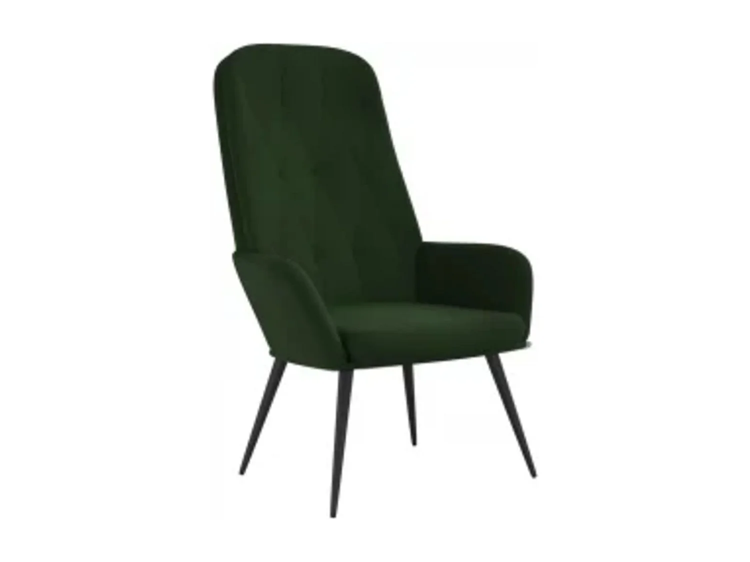 Sillón de relax con taburete terciopelo verde oscuro ES364463