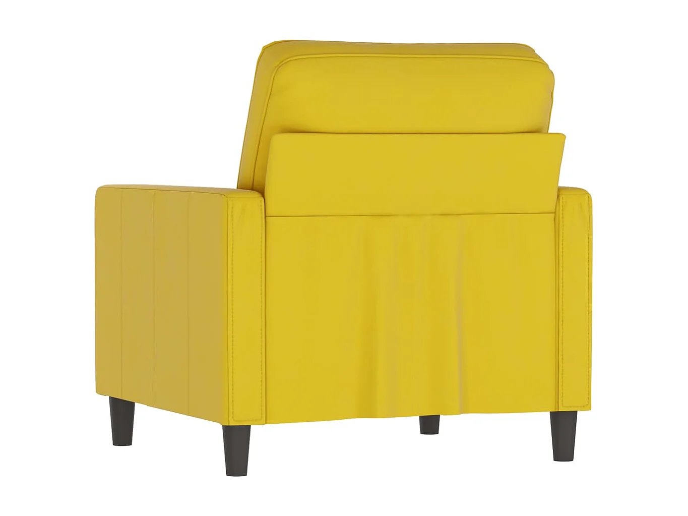 Sillón de terciopelo amarillo 60 cm ES584756