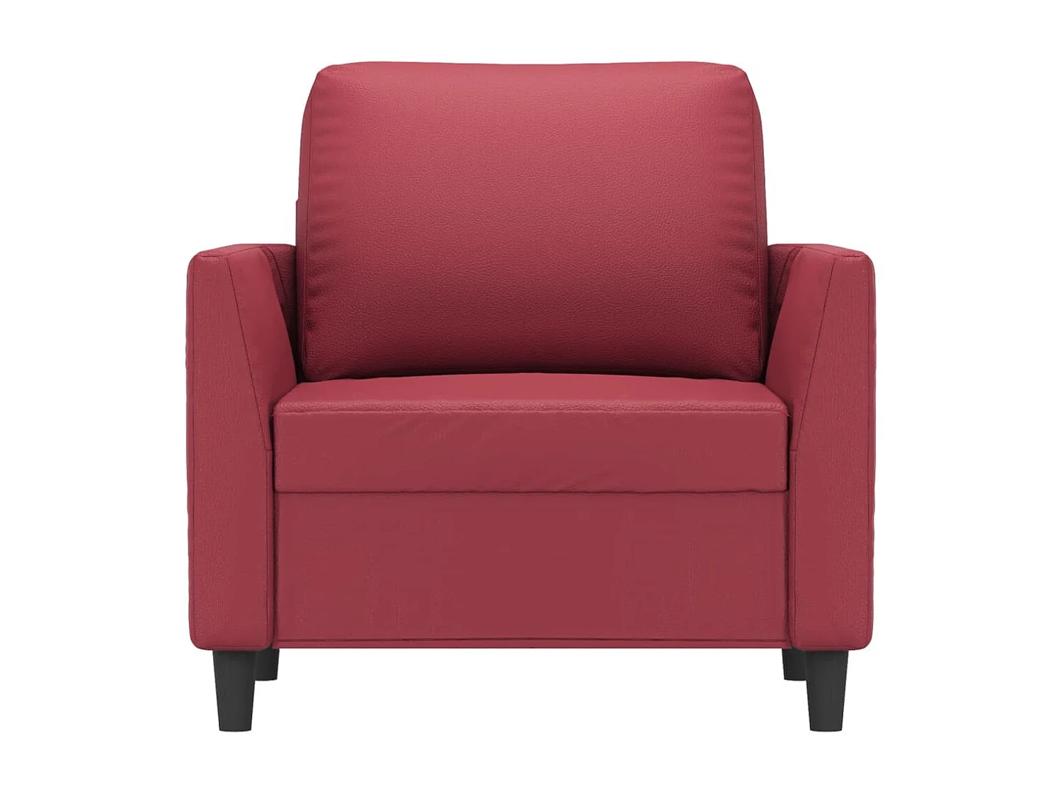 Fauteuil Rouge bordeaux 60 cm Similicuir REO87953