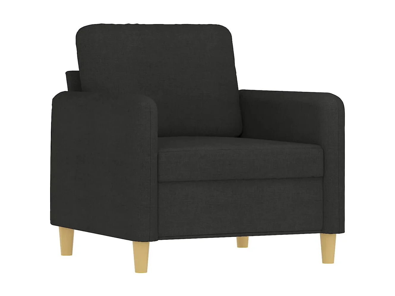 Fauteuil Noir 60 cm Tissu REO54081