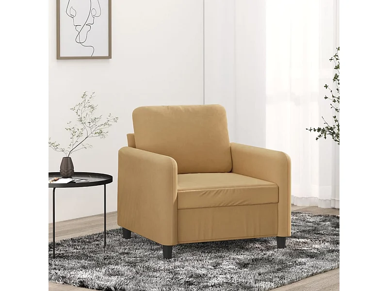 Fauteuil 60 cm fluweel bruin NL195367