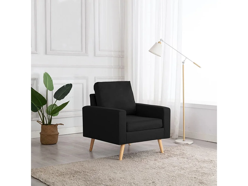 Sillón de tela negro PWFG24250
