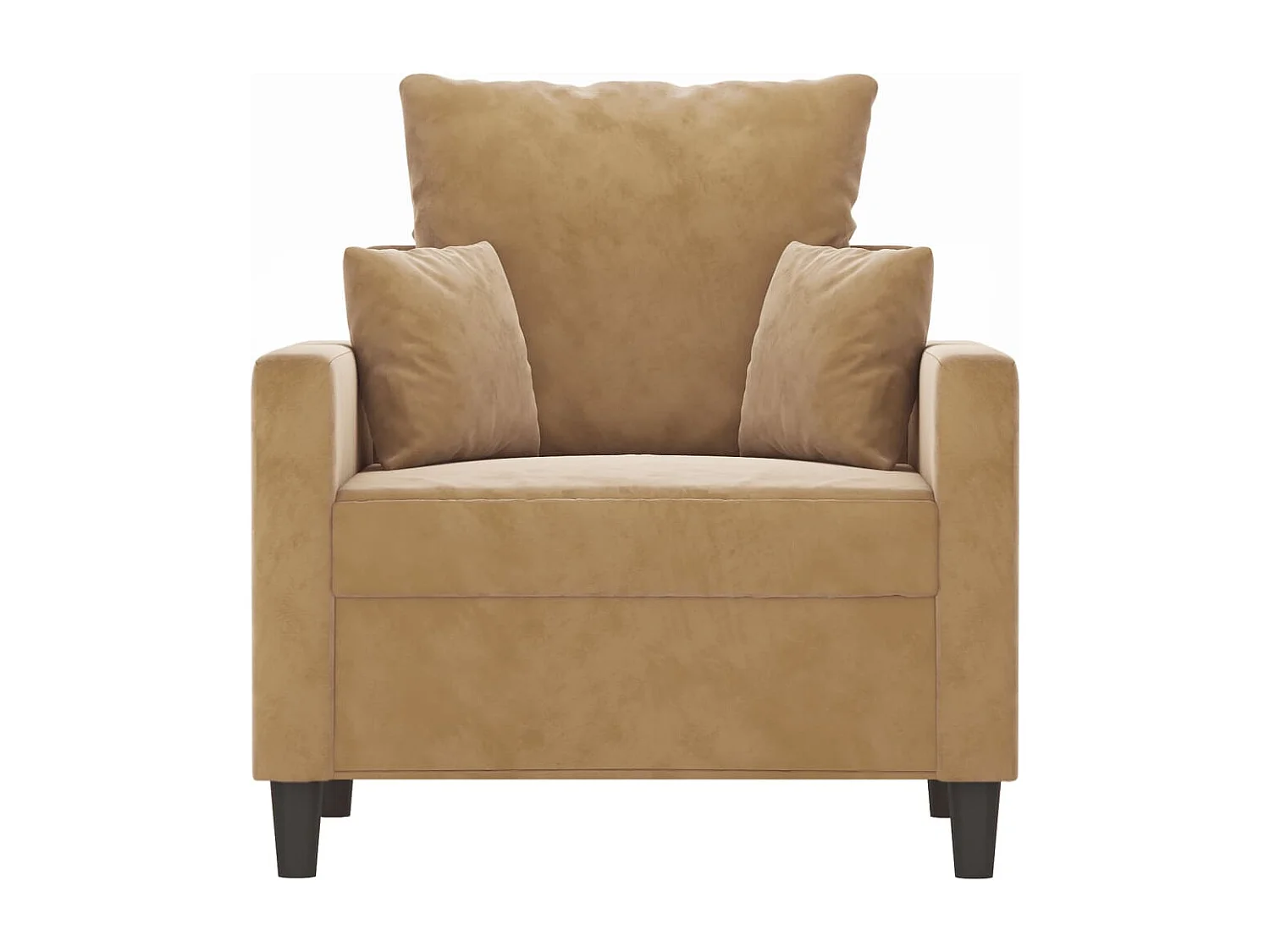 Fauteuil Marron 60 cm Velours REO90833