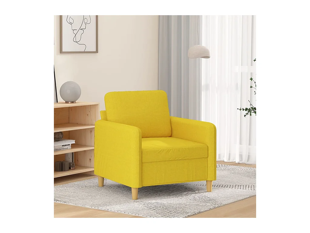 Fauteuil Jaune clair 60 cm Tissu REO75183