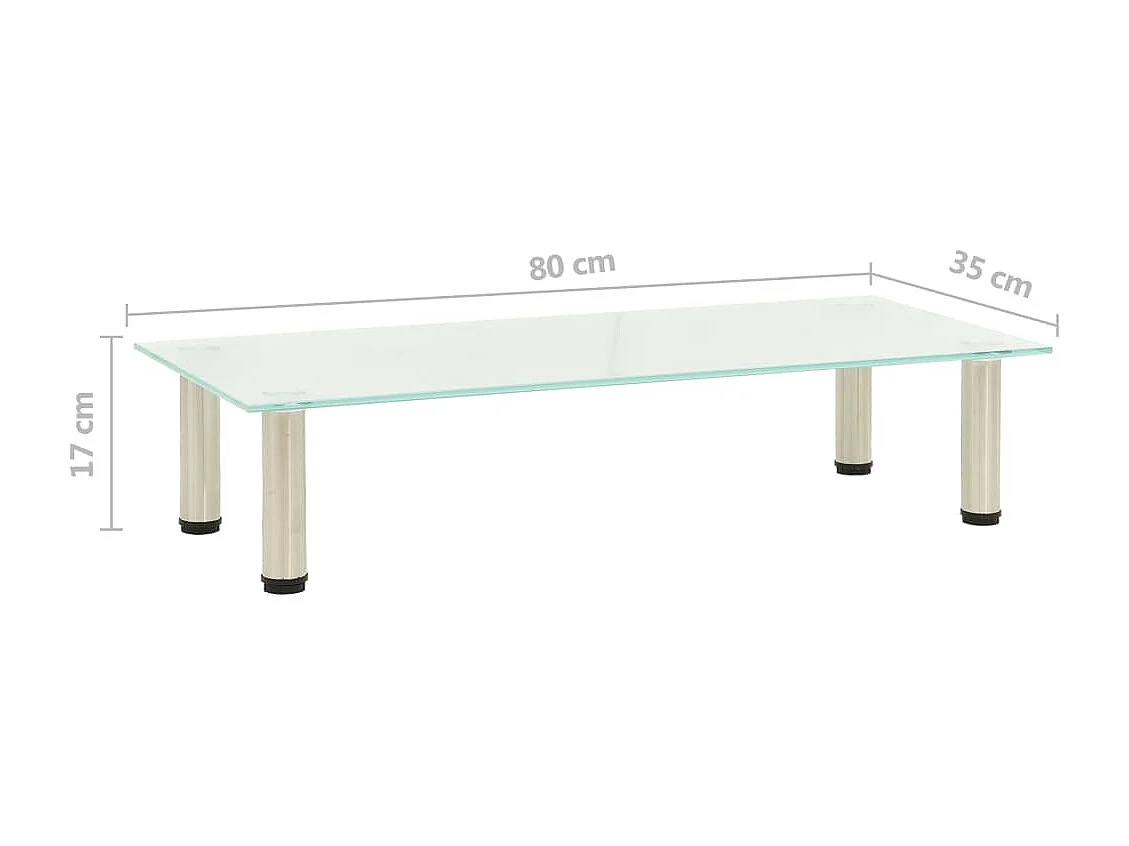 Mueble TV de vidrio templado esmerilado 80x35x17 cm YOE58137