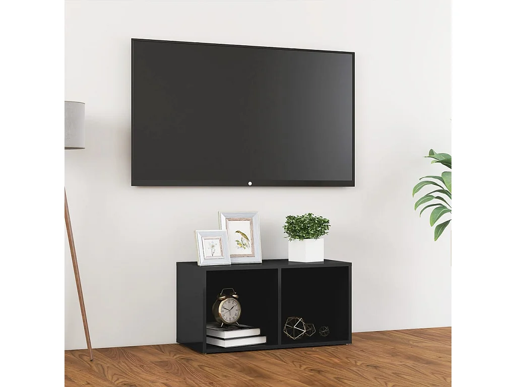 Meuble TV Gris brillant 72x35x36,5 cm Aggloméré WET8828