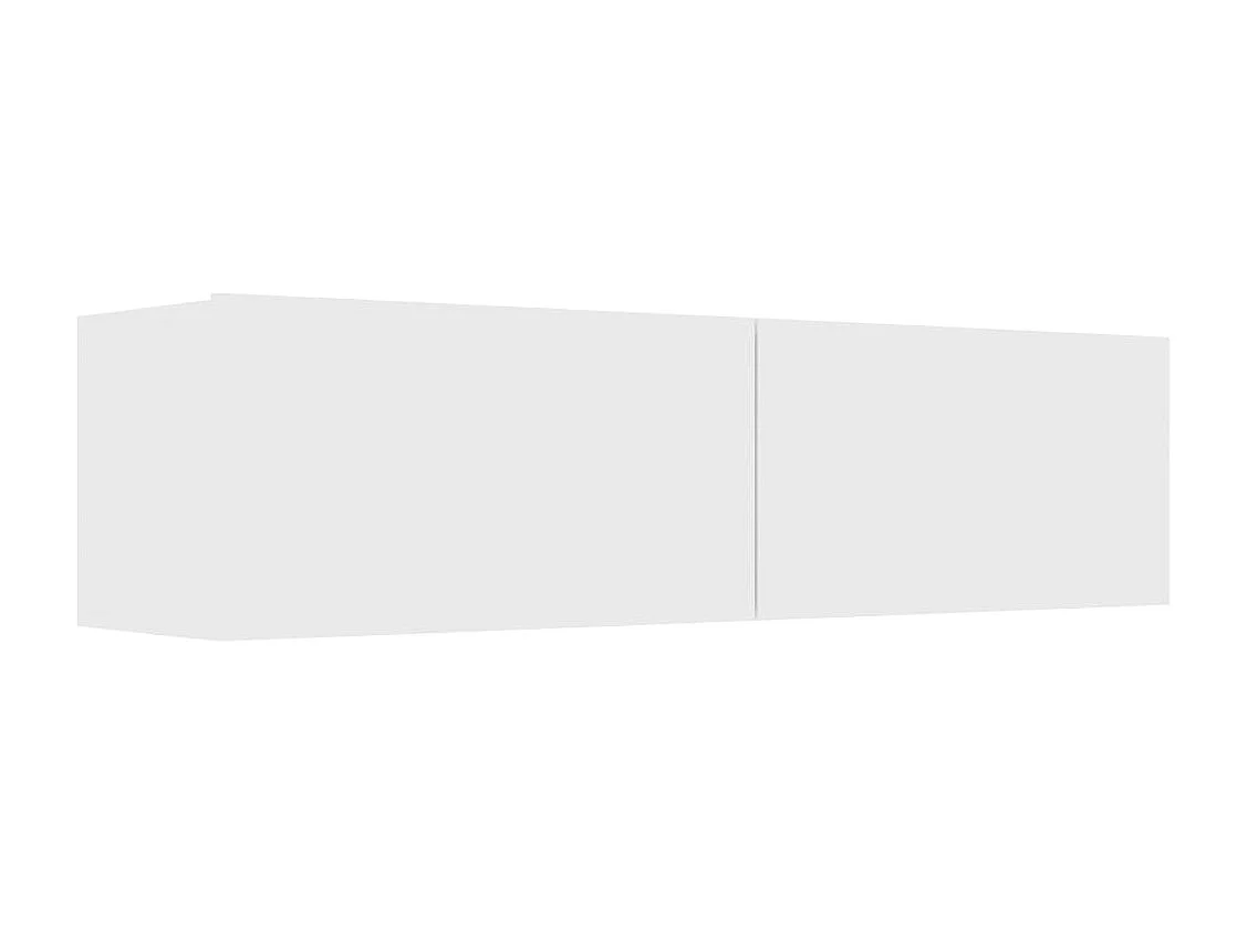 Meuble TV Blanc 120x30x30 cm Aggloméré WET5038