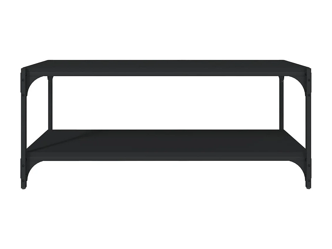 Meuble TV Noir 100x33x41 cm Bois d'ingénierie et acier WET2147