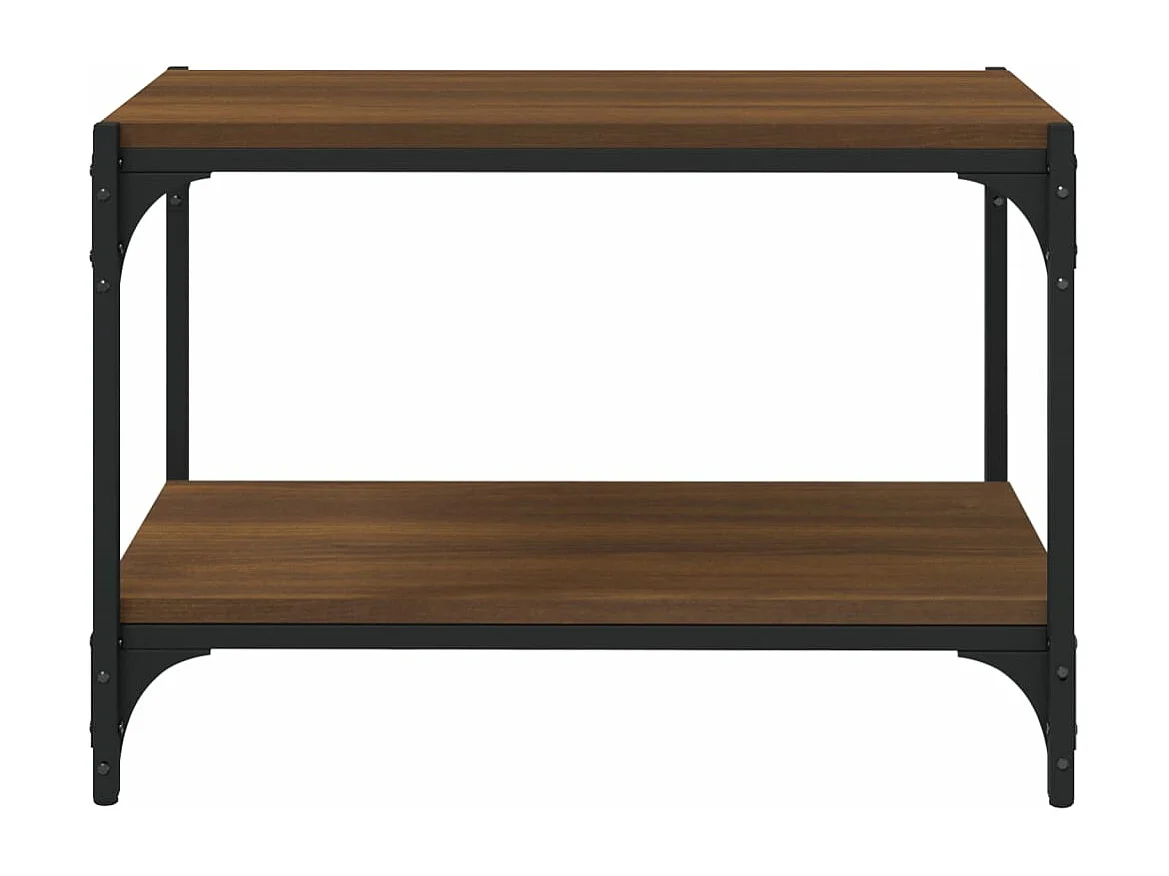 Meuble TV Chêne marron 60x33x41 cm Bois d'ingénierie et acier WET4126