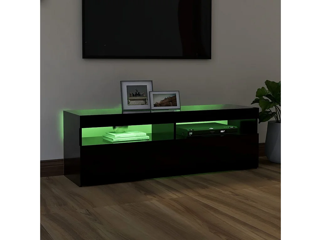 TV-Schrank,TV-Möbel mit LED-Leuchten Schwarz 120x35x40 cm -gkd849799