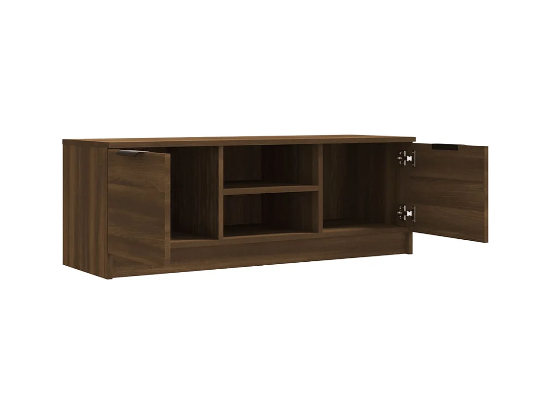 Meuble TV Chêne marron 102x35x36,5 cm Bois d'ingénierie WET8128