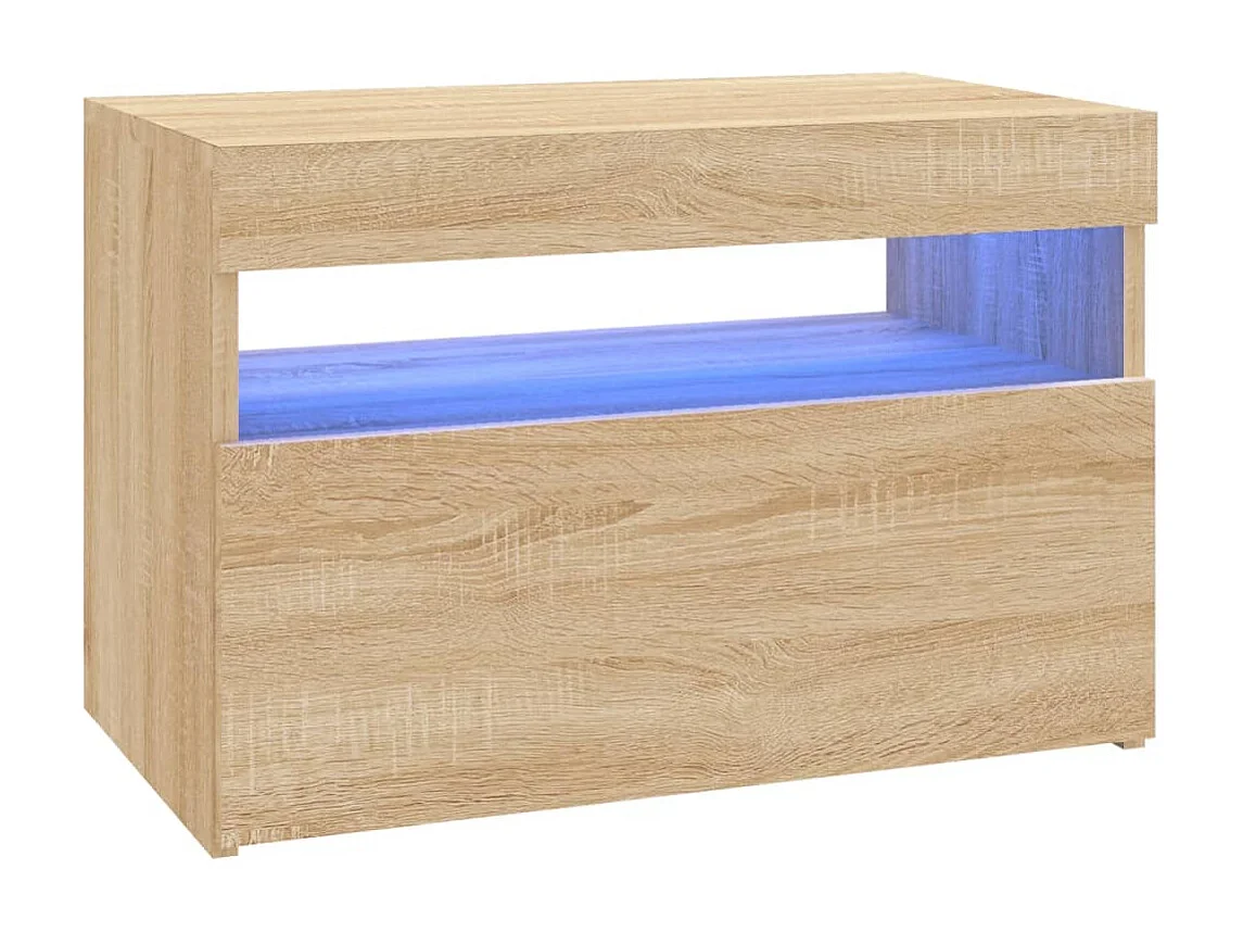 Meuble TV avec lumières LED chêne sonoma 60x35x40 cm WET7066
