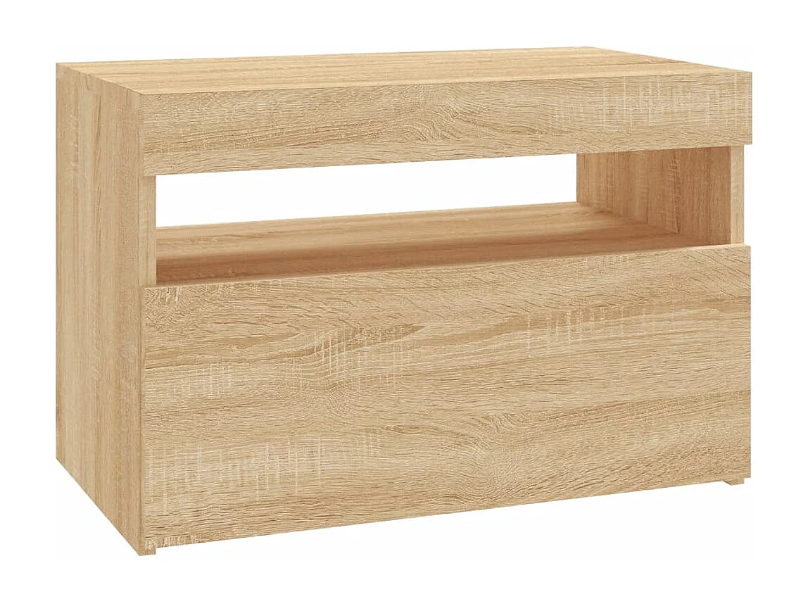 Meuble TV avec lumières LED chêne sonoma 60x35x40 cm WET7066