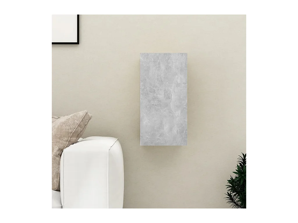 Meuble TV Gris béton 30,5x30x60 cm Aggloméré WET1742