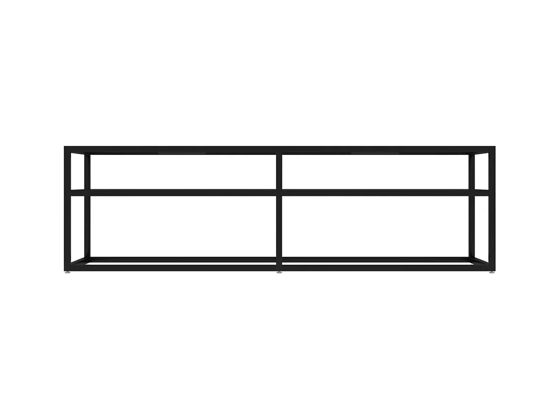 Mueble TV vidrio templado negro 140x40x40,5 cm YOE95944