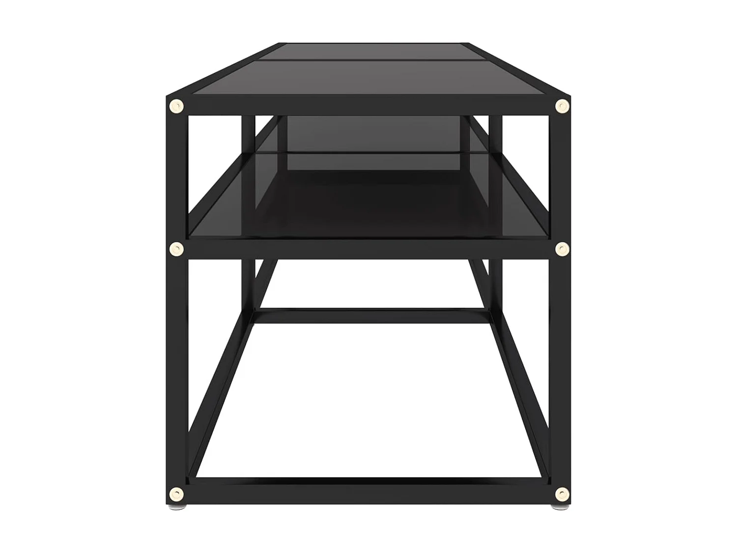 Mobile Porta TV | Armadietto TV Nero 140x40x40,5 cm in Vetro Temperato