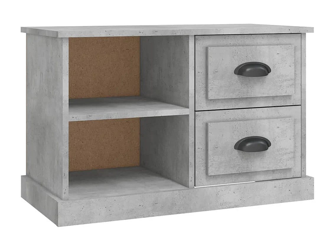 Meuble TV gris béton 73x35,5x47,5 cm bois d'ingénierie WET3231