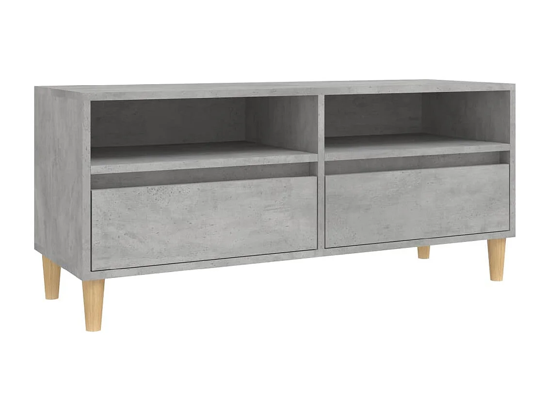 Mueble TV madera contrachapada gris hormigón 100x34,5x44,5cm YOE39903